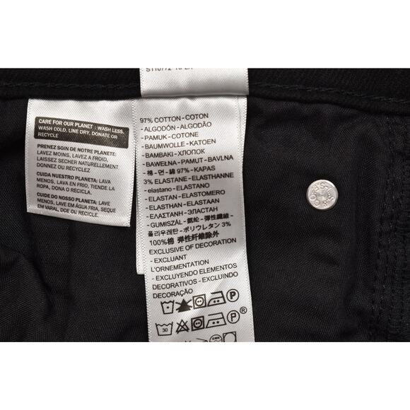 Levi's Mid Length Black Denim Shorts Regular Size 34 Mid Length Shorts Cotton - Picture 2 of 8